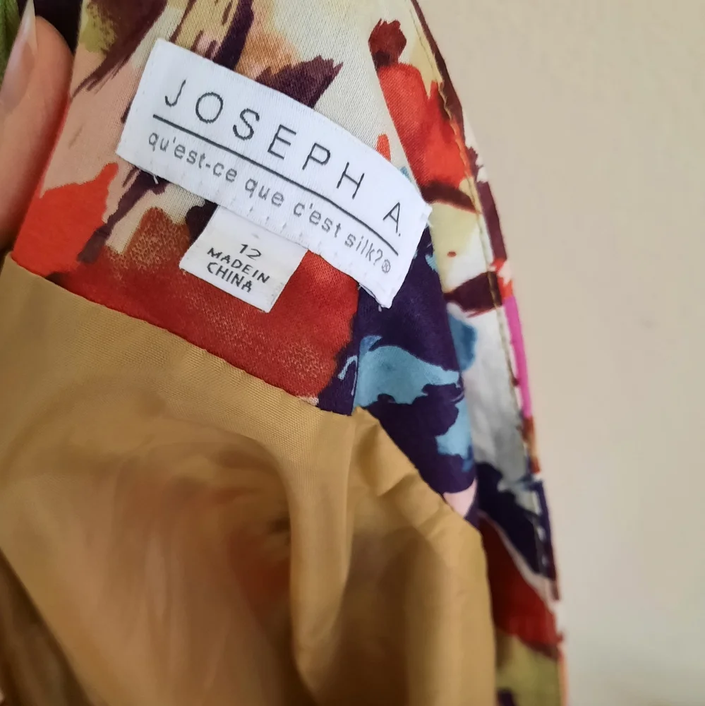 Joseph A Watercolor Pencil Skirt Floral Colorful Easter